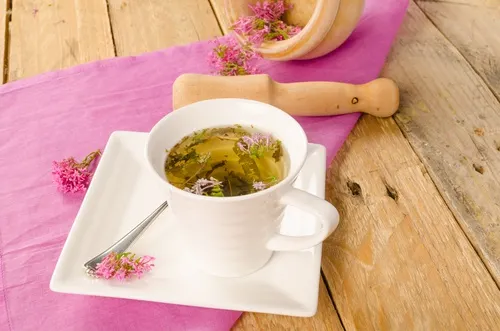 This is valerian tea in a cup.