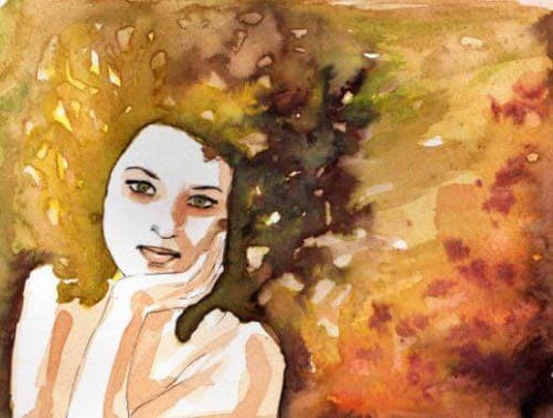 mujer sonriendo