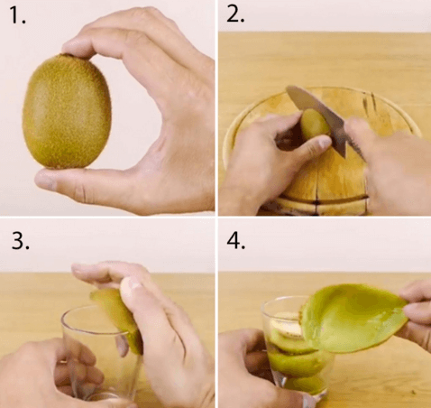 cosas cotidianas como pelar un kiwi