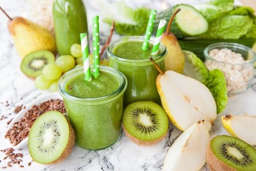 Pera, kiwi y maca