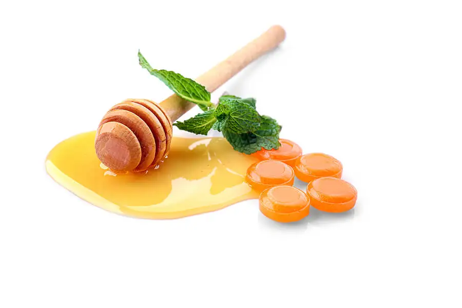 Caramelos de miel y limón caseros.
