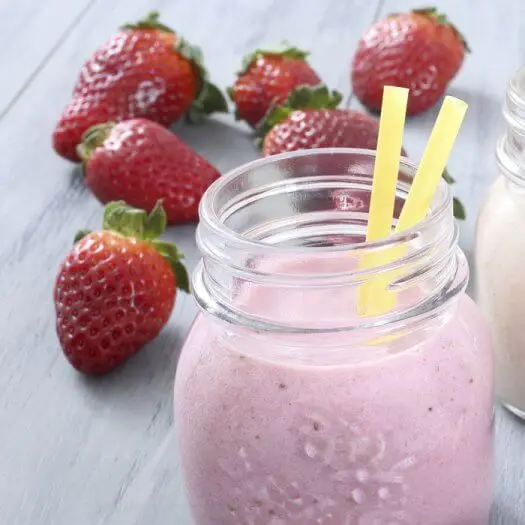 kefir y fresas