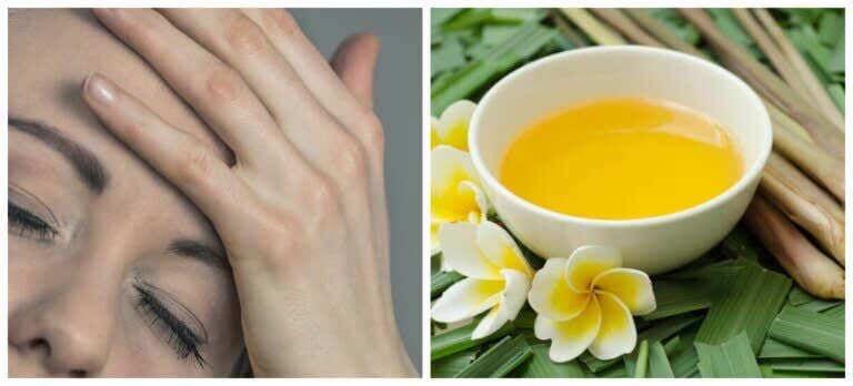 Té de hierba de limón para aliviar el dolor de cabeza y las migrañas