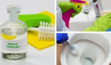 6 formas de limpiar tu baño con vinagre blanco