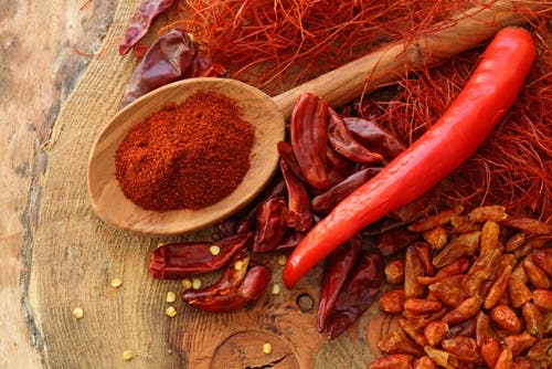 Some chillies which help with an underactive thyroid.