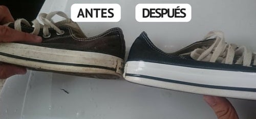 Como lavar unas best sale zapatillas blancas de tela