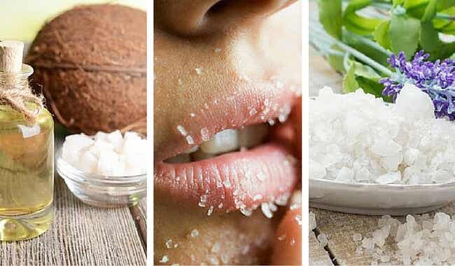 Exfoliante casero de sal y coco para todo el cuerpo