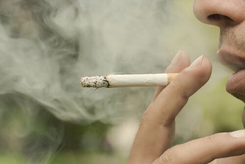 Person smoking