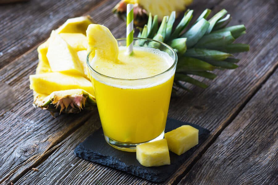 Batido de avena y piña