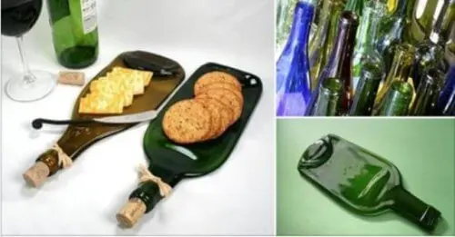 Cómo hacer con una botella de vidrio una original tabla para snacks