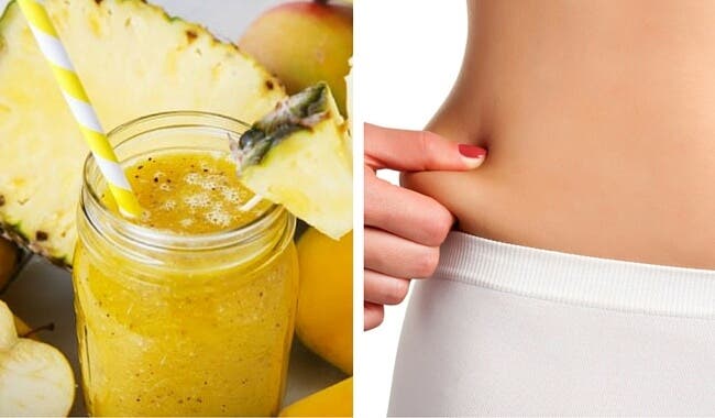 Batido de apio y piña para perder peso