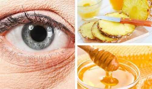 Mascarilla natural de piña para atenuar las arrugas bajo los ojos