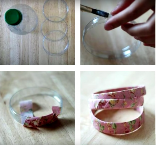 Reciclar pulseras con botellas de plástico