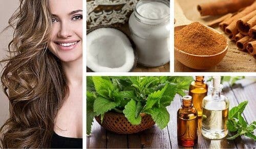 Remedio de coco, menta y canela para estimular el cabello