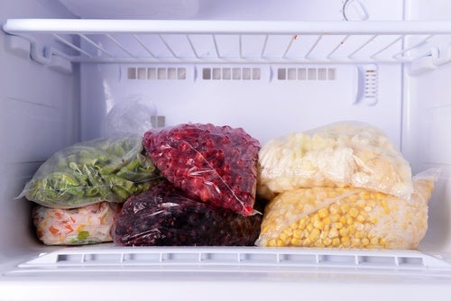 alimentos en el congelador
