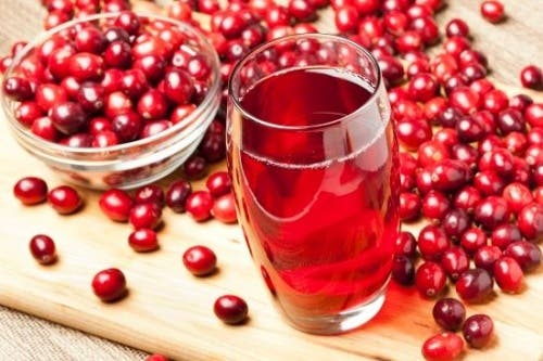 Arándanos y jugo