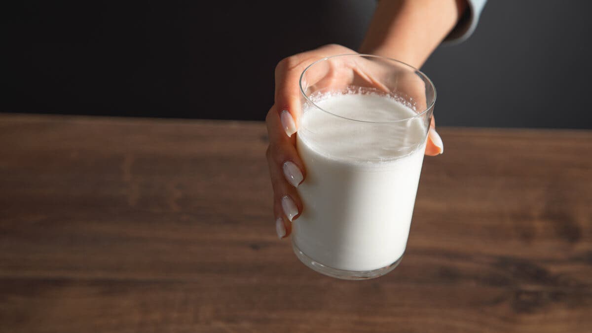 Vaso de leche.