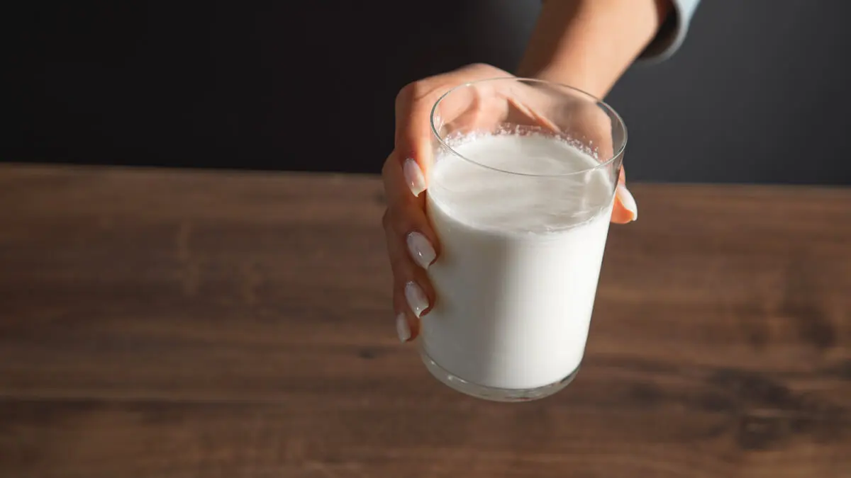 Vaso de leche de magnesia.
