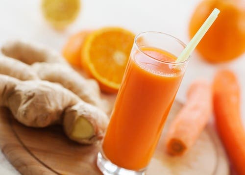 Jugo de zanahoria y jengibre