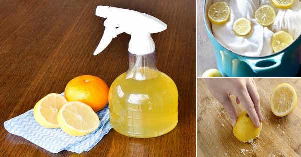 6 limpiadores naturales que puedes hacer con cáscara de limón