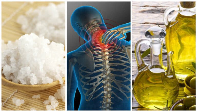 Sales de Epsom y aceite de oliva, una combinación natural para aliviar el dolor de cabeza y cuello