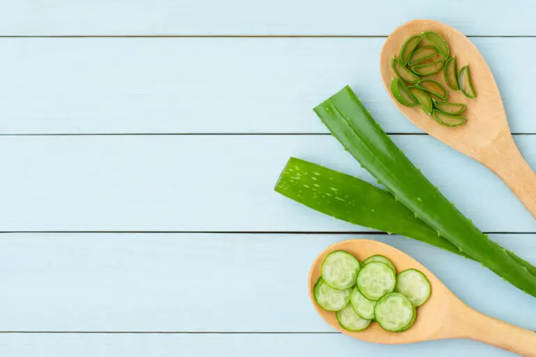 Gel refrescante de pepino y aloe vera para calmar los ojos y las piernas cansadas