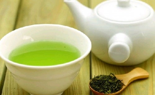Taza de té verde