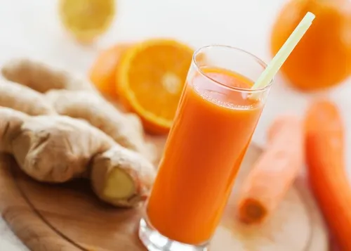 Jugo de zanahoria y jengibre