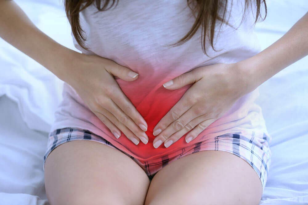 Mujer con la menstruación