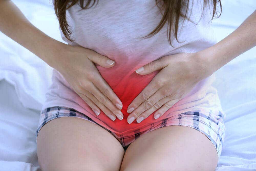 Mujer con la menstruación