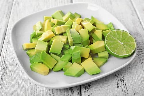 eating an avocado