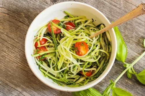 Plato de pasta de verduras
