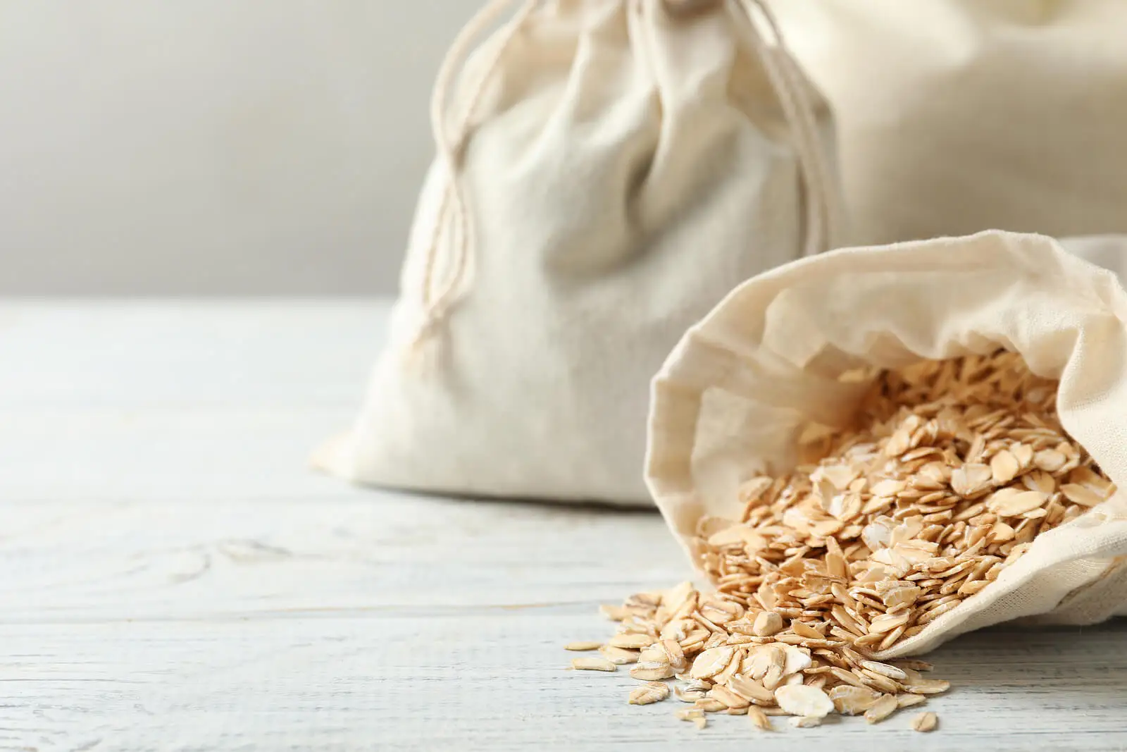 Bolsas de avena para el desayuno.