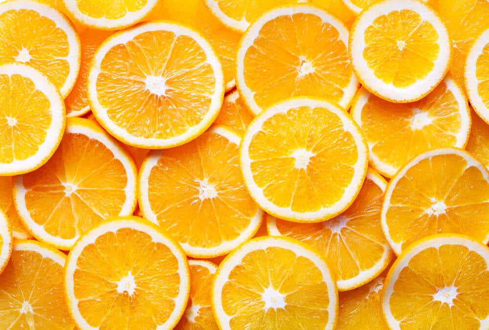 Half oranges.