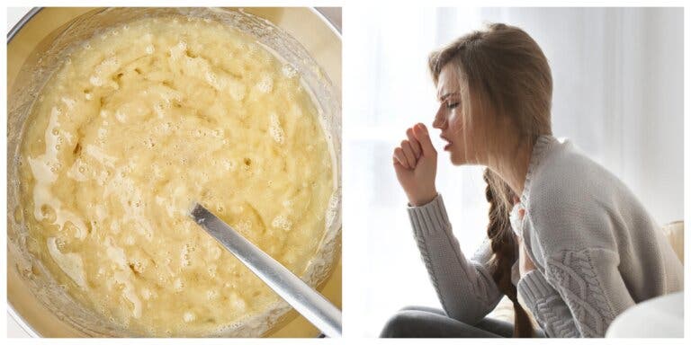 Crema de banana y miel para aliviar la tos y los síntomas del resfriado