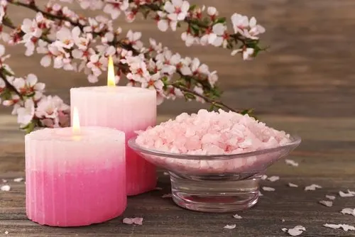 Receta de sales de baño de rosas