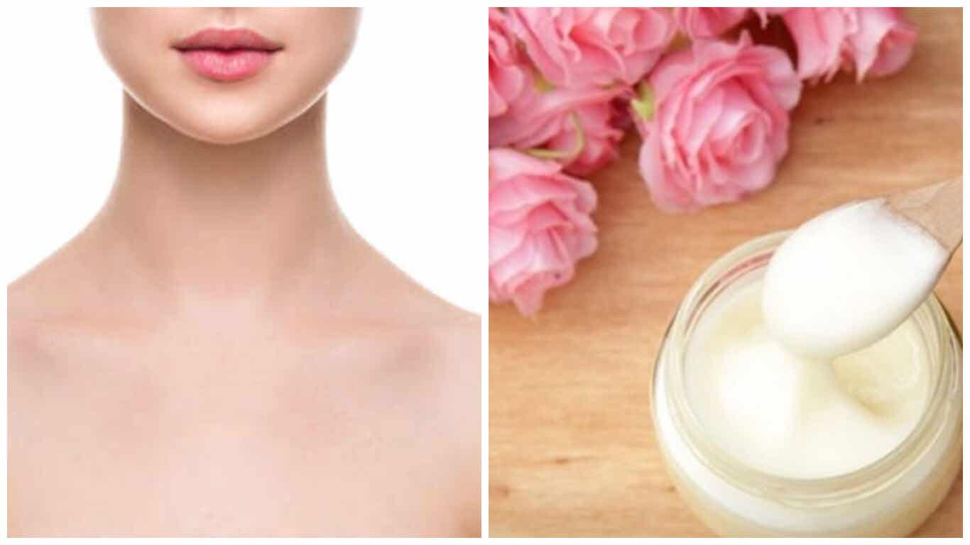 Cuida la piel de tu escote con esta mascarilla de yogur y aceite de rosas