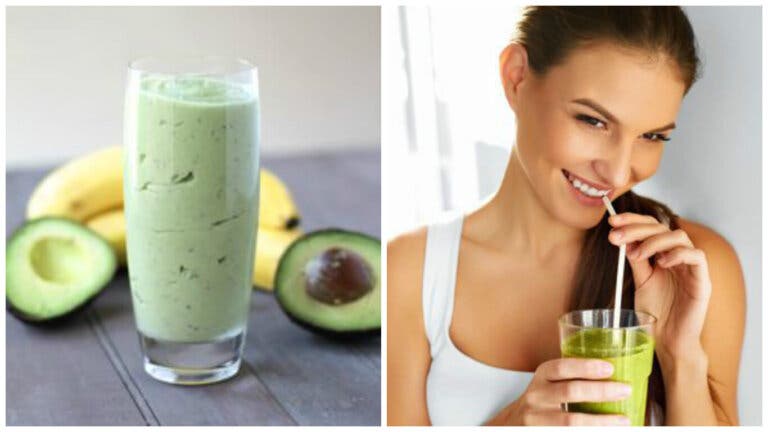 Llénate de energía con este smoothie de pomelo, plátano y aguacate