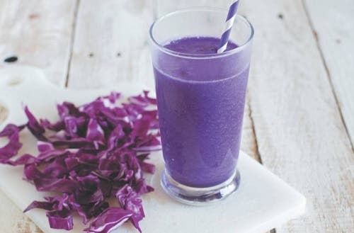 batido de col morada