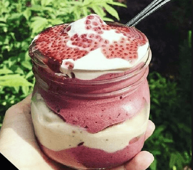 Glace aux graines de chia.
