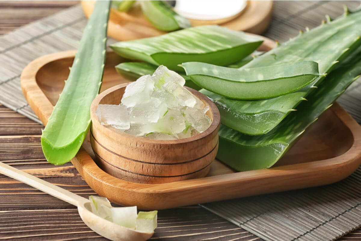 Aloe vera para la limpieza facial.