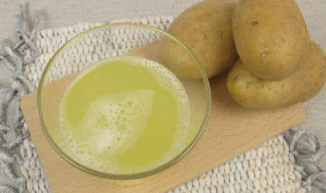 raw potato juice