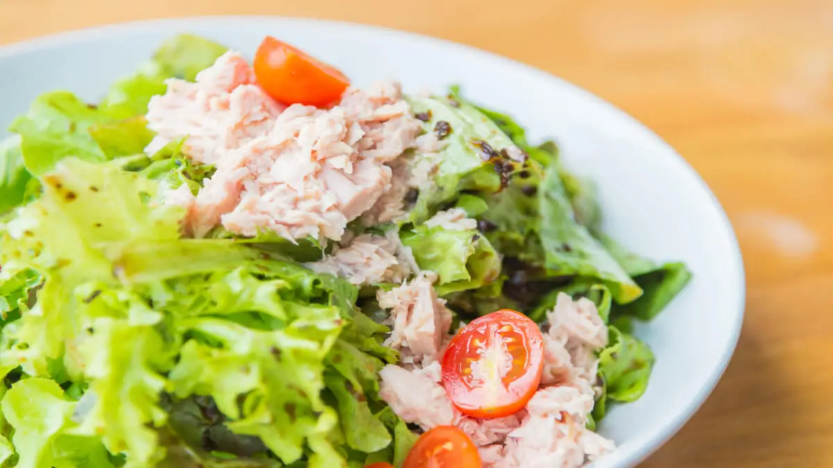 Ensalada verde con atún.