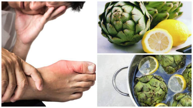 Elimina el exceso de ácido úrico de tu cuerpo con agua de alcachofa y limón