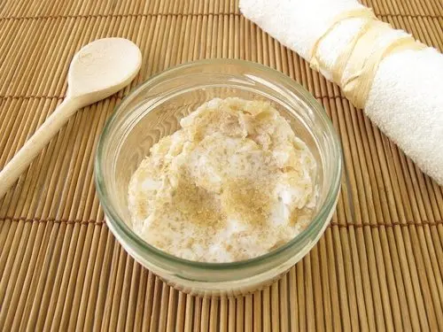 exfoliante de azucar y leche