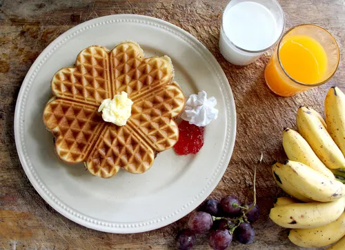 Deliciosos gofres sin gluten, sin lácteos y sin azúcar