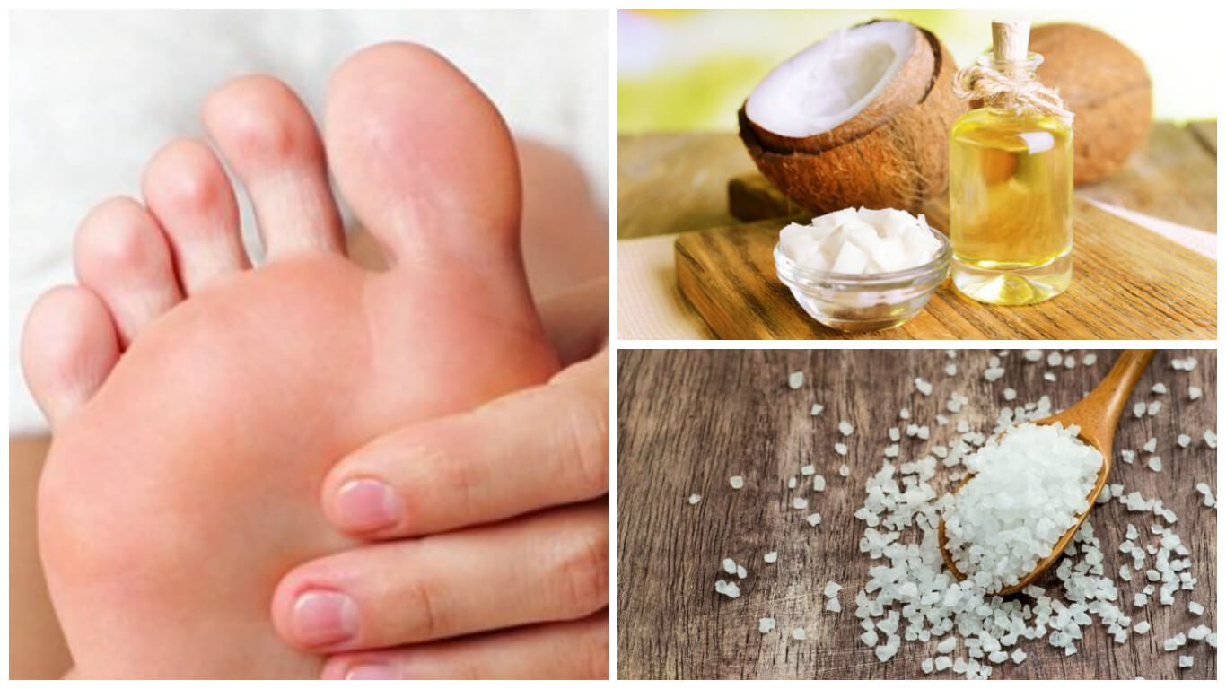 Cómo preparar un exfoliante de aceite de coco y sal para remover los callos  de los pies - Mejor con Salud