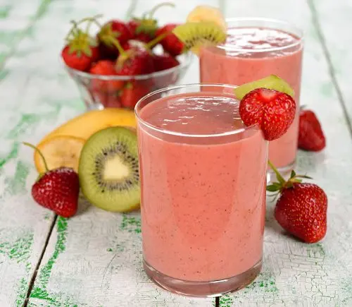 batido de fresa y kiwi