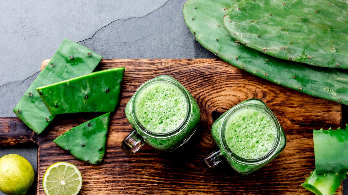 Licuados de nopal para bajar el azúcar.