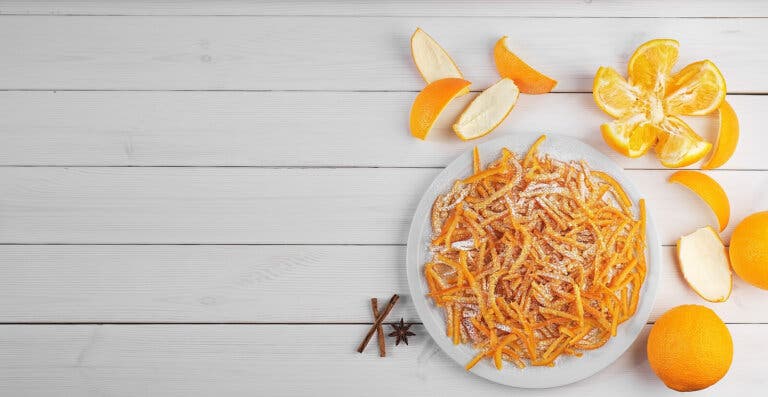 4 mascarillas faciales con cáscara de naranja
